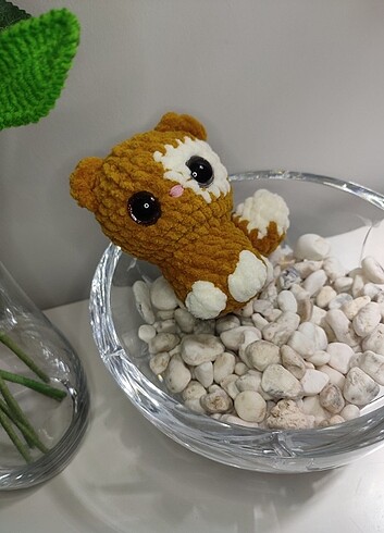 Beden Renk Amigurumi Peluş Kedi