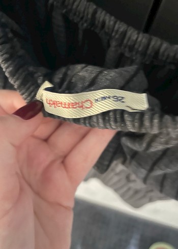 Gri Çizgili Fırfırlı Mini Tulum - Görsel 3