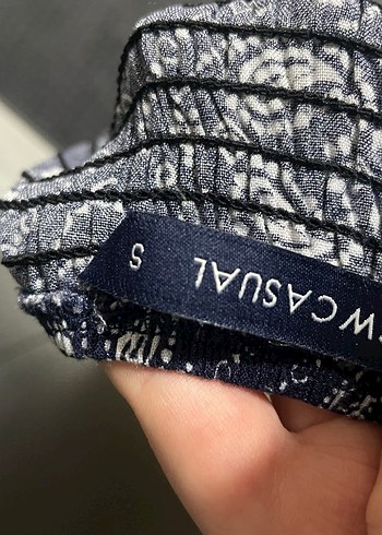 Bohem V Yaka Midi Elbise - Görsel 3