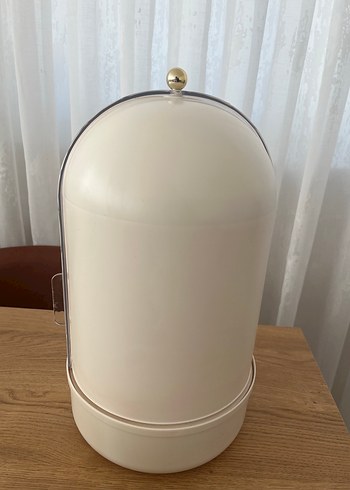 Zara Home Bej Makyaj Organizeri Şeffaf Kapaklı