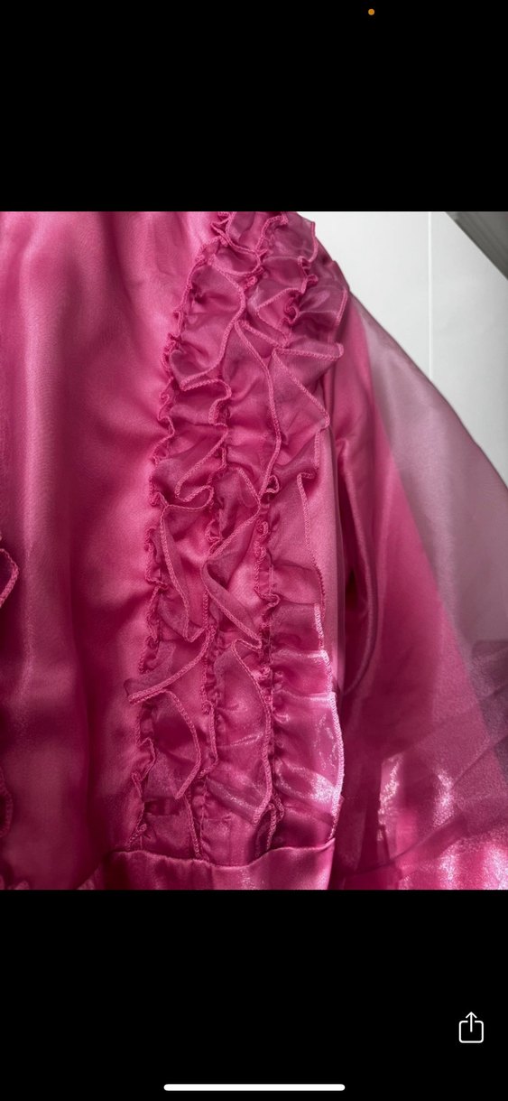 Pembe Uzun Kollu Salaş Kadın Abiye - Görsel 3