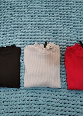 xs Beden 3 adet H&M bluz 