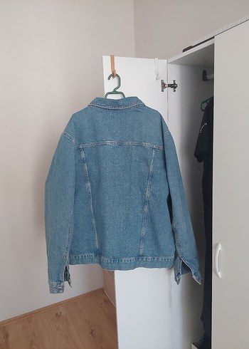 Mavi Düğmeli Mavi Kadın Denim Ceket