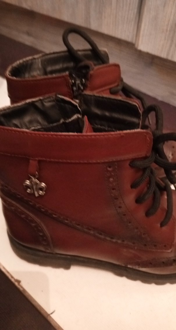 Kahverengi Deri Bağcıklı Kadın Bot - Görsel 3