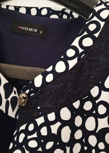 Uzun lacivert Kadın Takım Elbise - Görsel 3