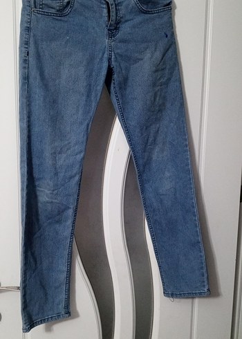 Mavi Midi Boy kız çocuk Kot Pantolon - Görsel 5