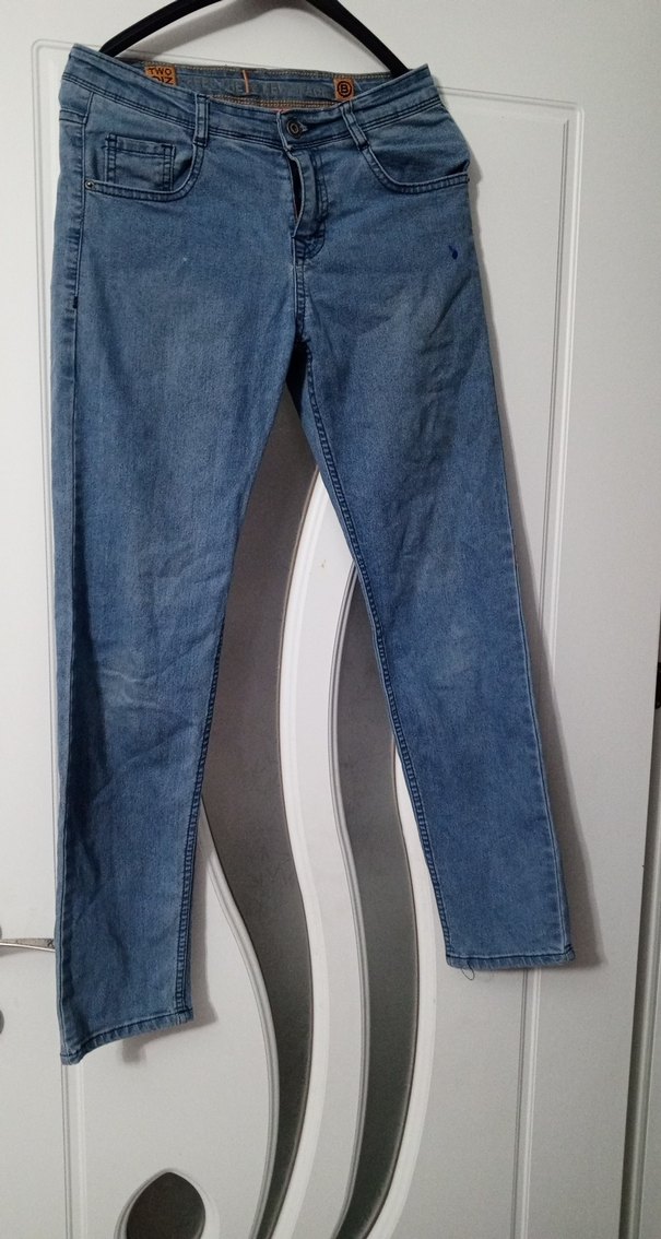 Mavi Midi Boy kız çocuk Kot Pantolon - Görsel 5