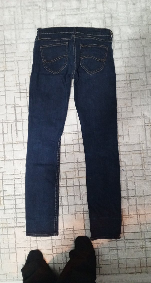 Lacivert Kadın Denim Jean - Görsel 4