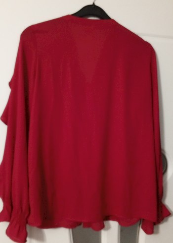 Fırfırlı V Yaka Kadın Bluz - Görsel 6