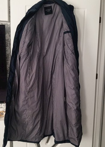 Kadın Lacivert Uzun Kışlık Fermuarlı Mont - Görsel 5