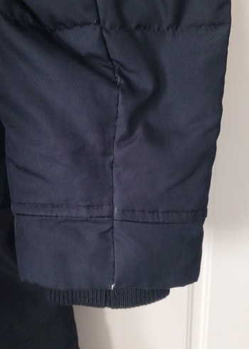 Kadın Lacivert Uzun Kışlık Fermuarlı Mont - Görsel 8