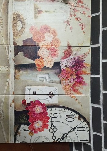 Beyaz Çiçekli Dekoratif kanvas tablo - Görsel 2