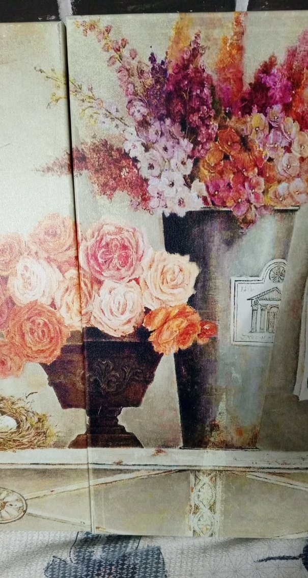 Beyaz Çiçekli Dekoratif kanvas tablo - Görsel 5