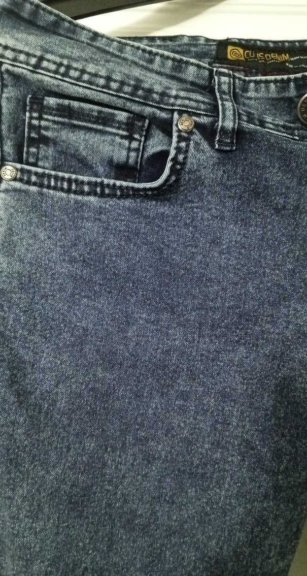 Düğmeli Mavi bayan Kot Pantolon - Görsel 5