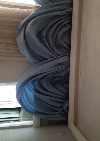 Parlak Mavi Tie-Dye Modern Perde - Görsel 2