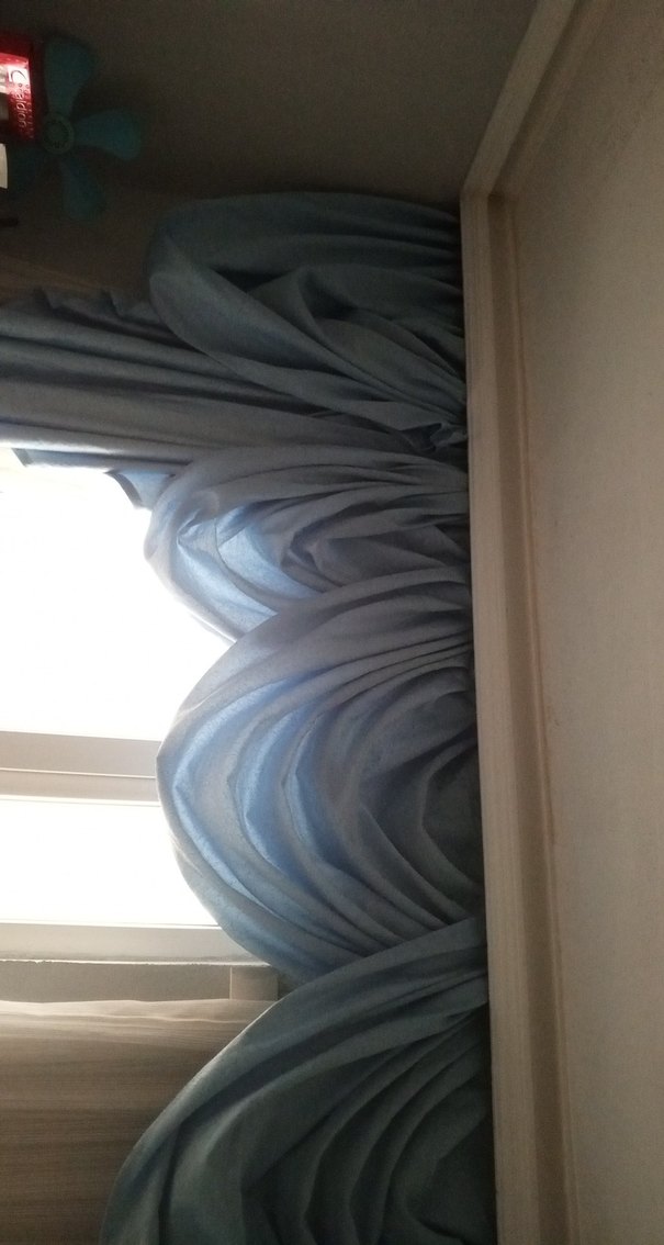 Parlak Mavi Tie-Dye Modern Perde - Görsel 4