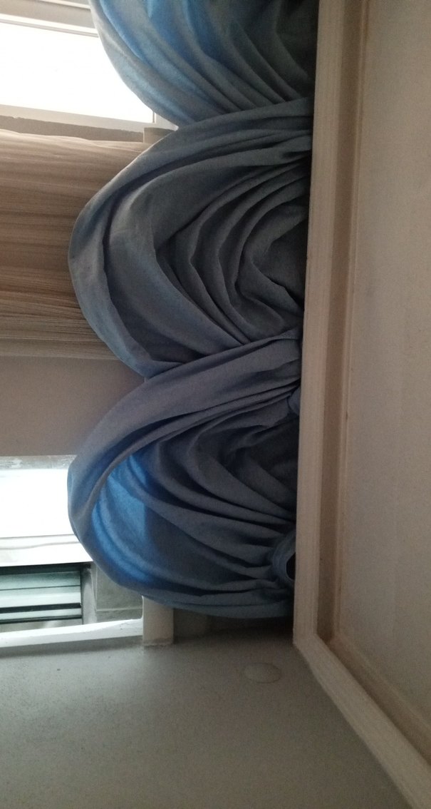 Parlak Mavi Tie-Dye Modern Perde - Görsel 2