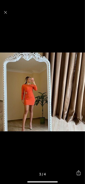Zara Pencere detaylı renkli elbise