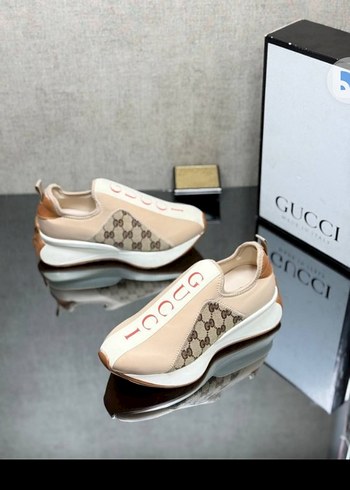 Bej Gucci Desenli Platform Spor Ayakkabı - Görsel 2