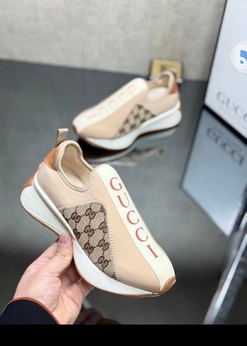 Bej Gucci Desenli Platform Spor Ayakkabı - Görsel 3