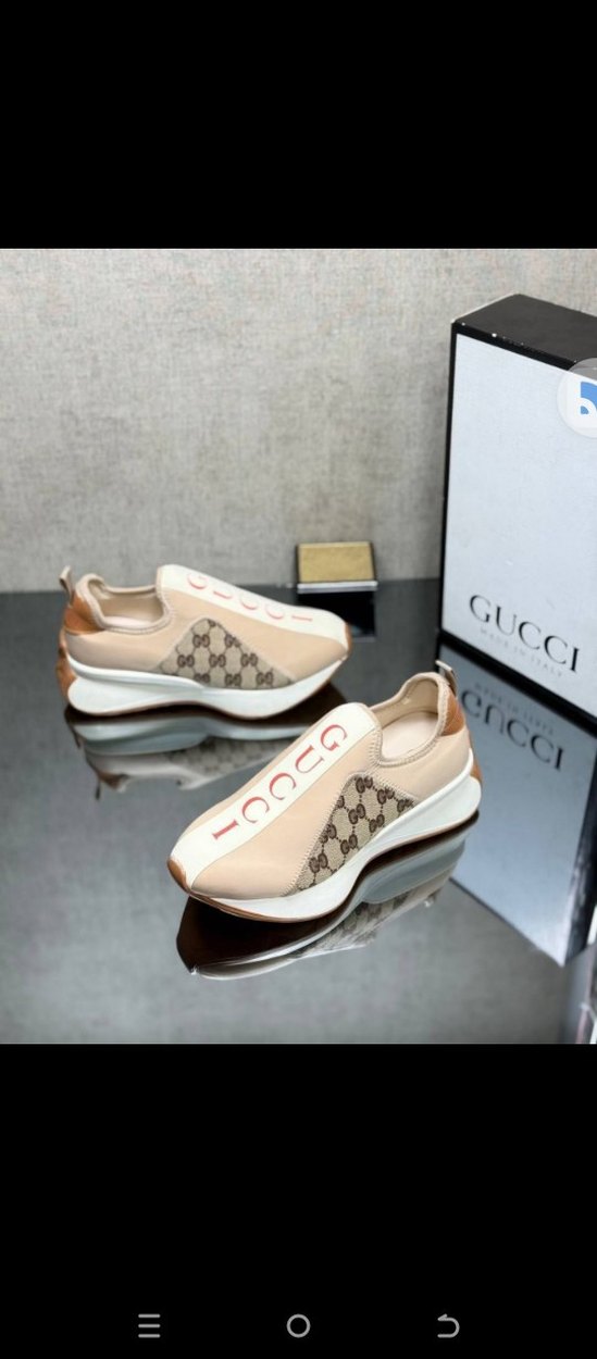 Bej Gucci Desenli Platform Spor Ayakkabı - Görsel 2