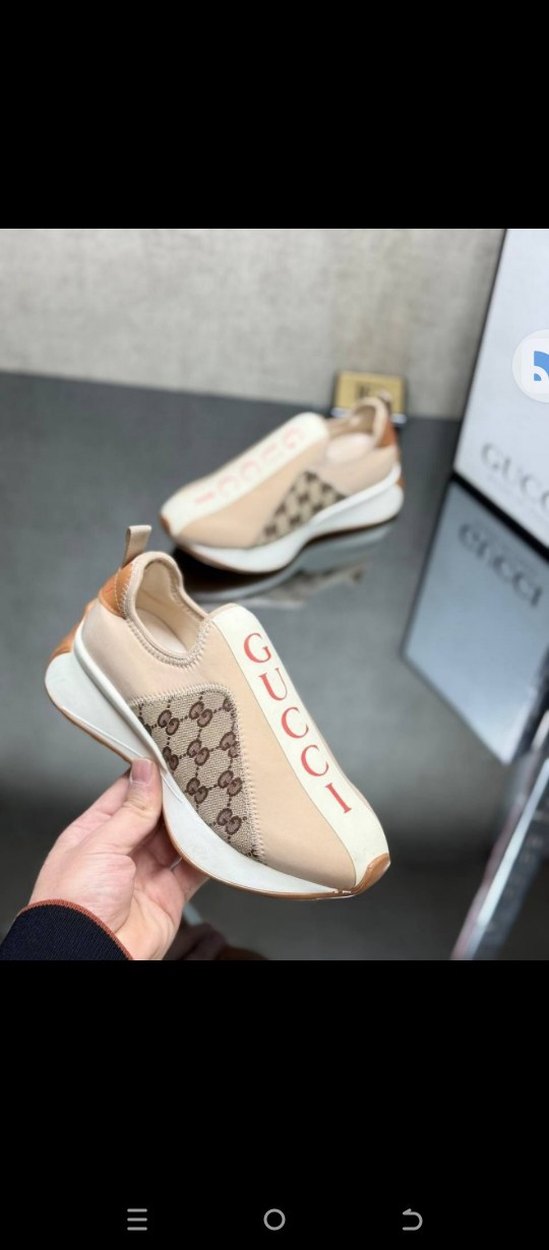 Bej Gucci Desenli Platform Spor Ayakkabı - Görsel 3
