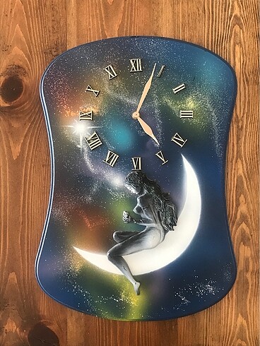 Tasarımcı Ahşap tablo duvar saati
