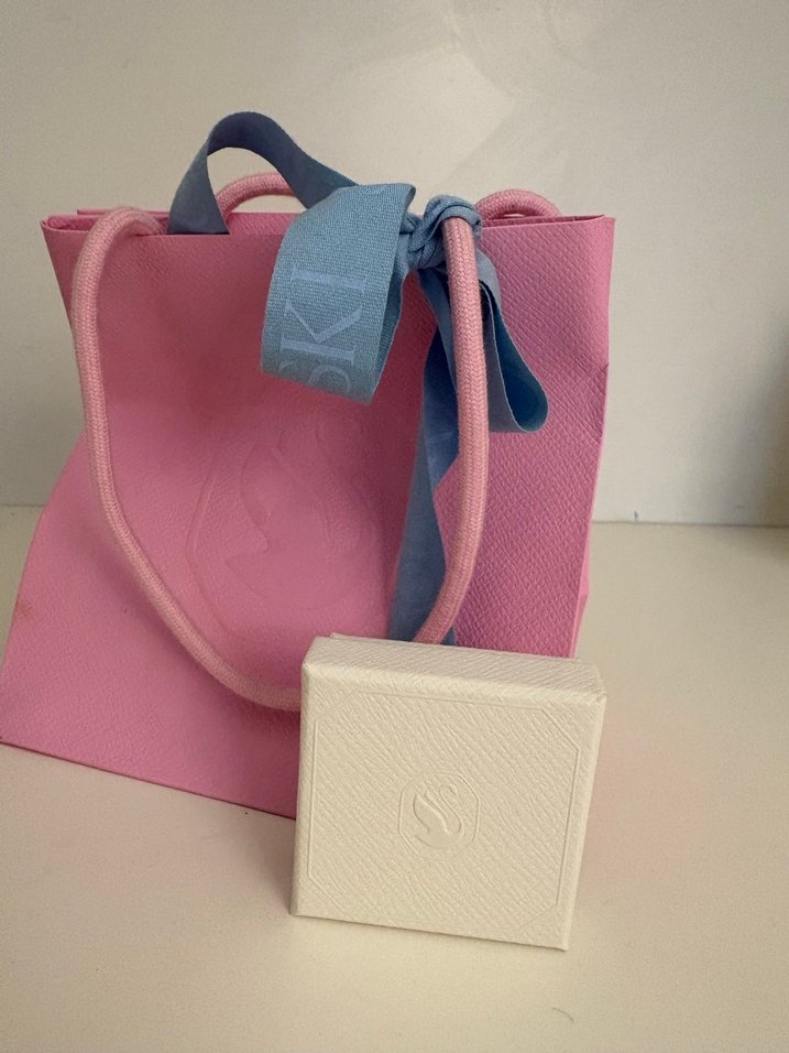 Swarovski mavi kuğulu  kolye - Görsel 3