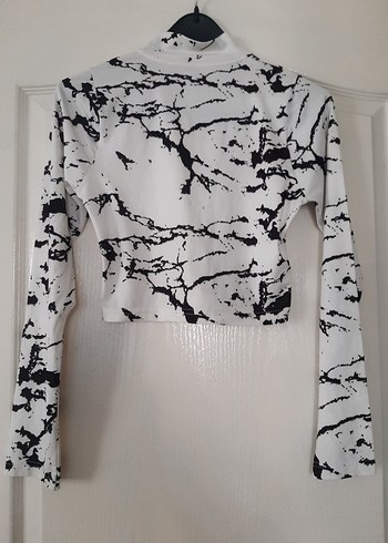 LC Waikiki Uzun Kollu Yüksek Yakalı Tie-Dye Mini Bluz