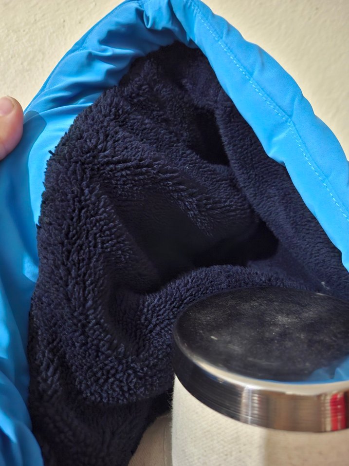 Renkli Desenli Mavi Erkek Çocuk Mont - Görsel 5