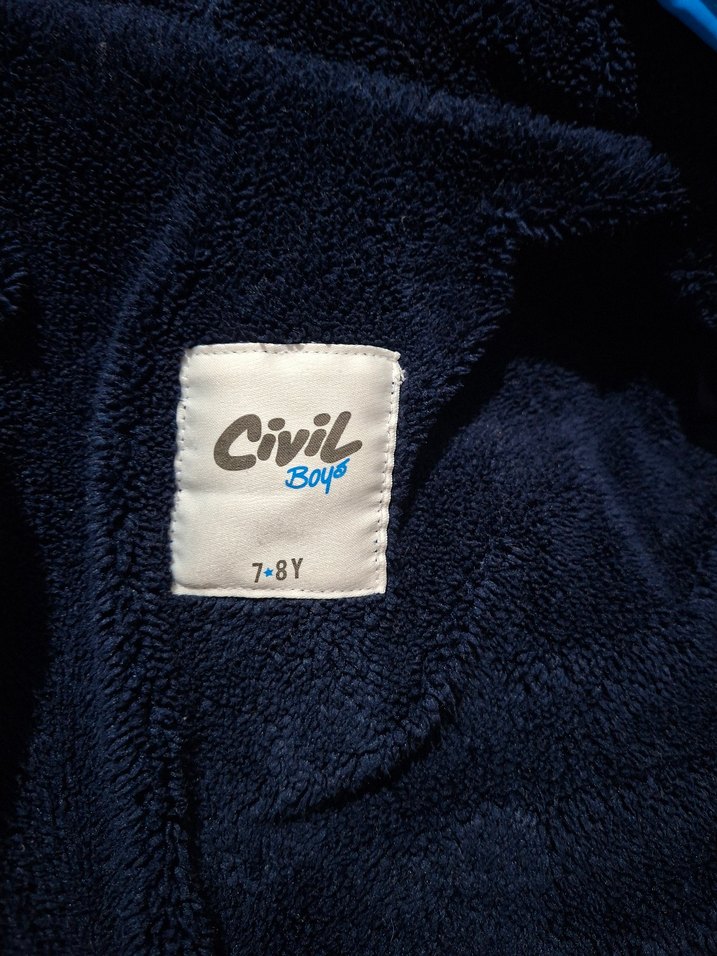 Renkli Desenli Mavi Erkek Çocuk Mont - Görsel 3