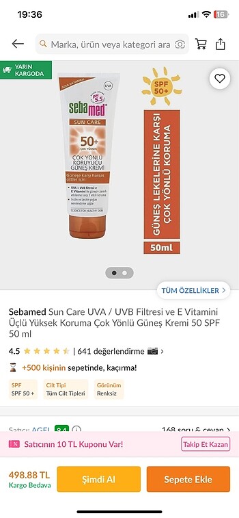 Beden Renk Sebamed Güneş kremi