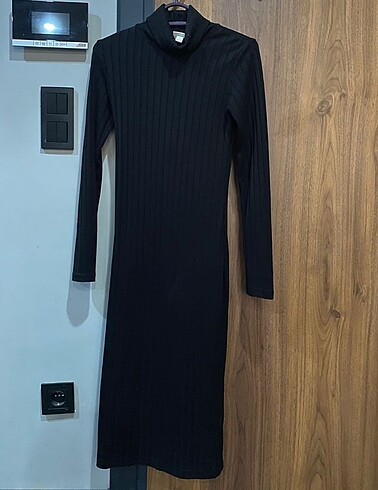 H&m midi boğazlı elbise