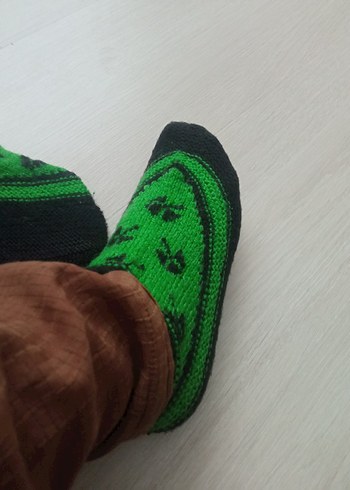 örgü kadın patiği - Görsel 2