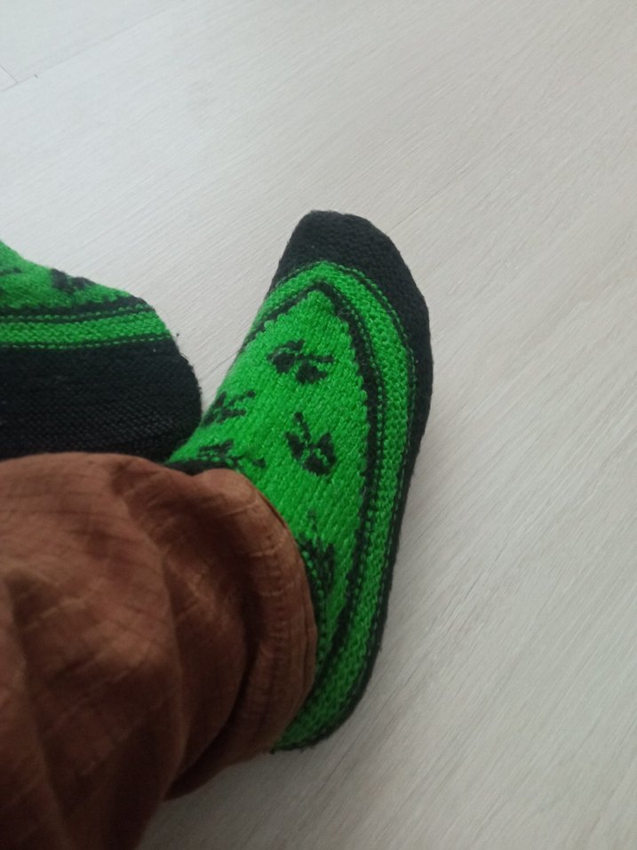 örgü kadın patiği - Görsel 2