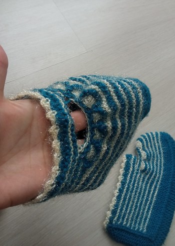 kadın örgü patik - Görsel 2