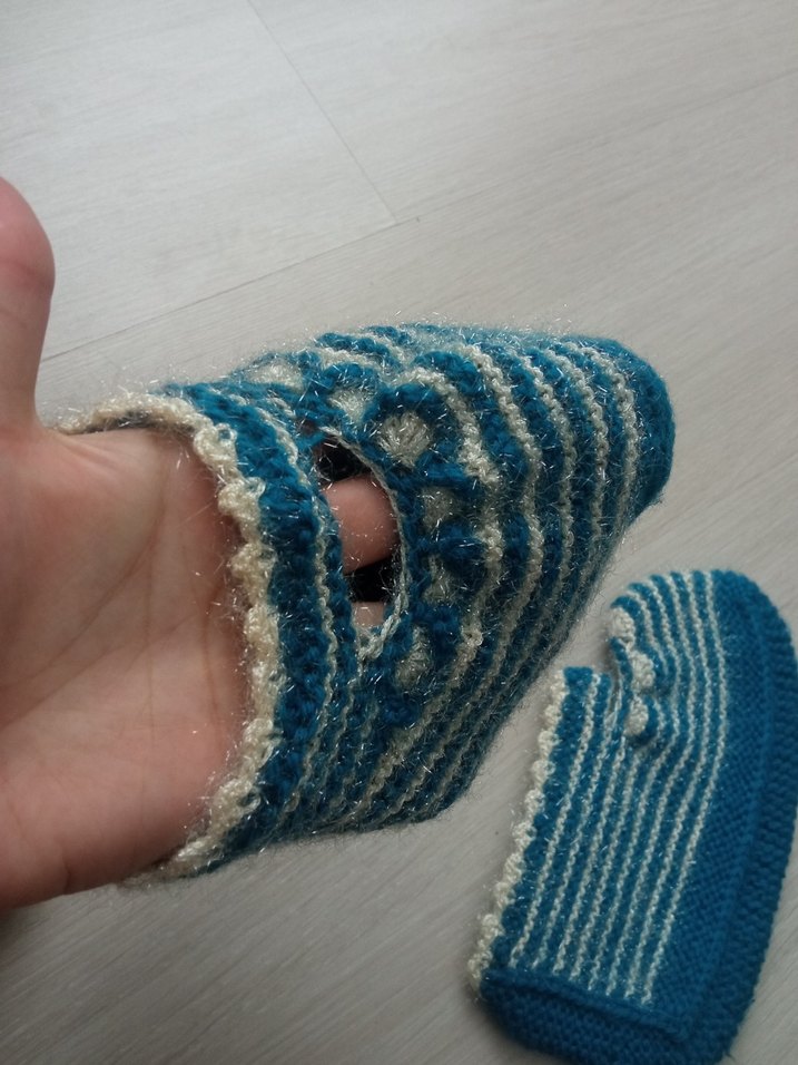 kadın örgü patik - Görsel 2