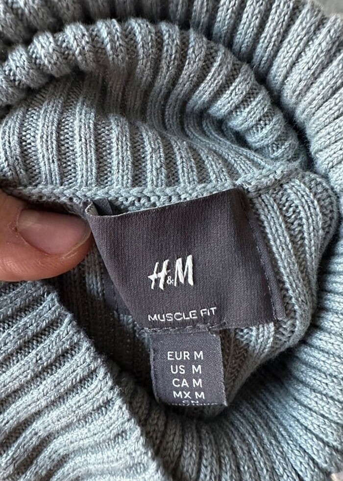 H&M balıkçı yaka kazak m beden - Görsel 4