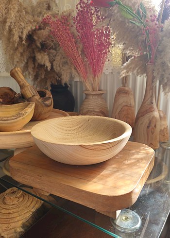 Bej Ahşap Kase - Görsel 8