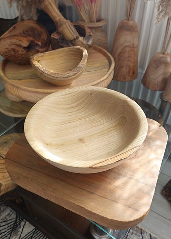 Bej Ahşap Kase - Görsel 3