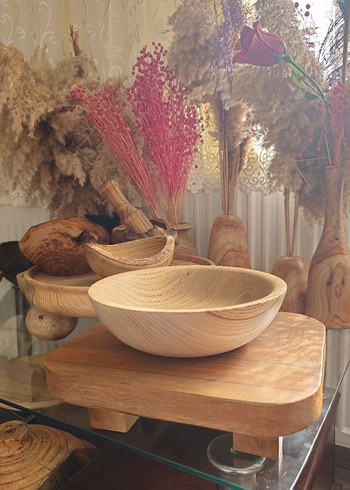 Bej Ahşap Kase - Görsel 7