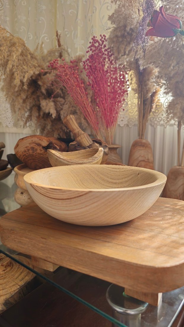 Bej Ahşap Kase - Görsel 4