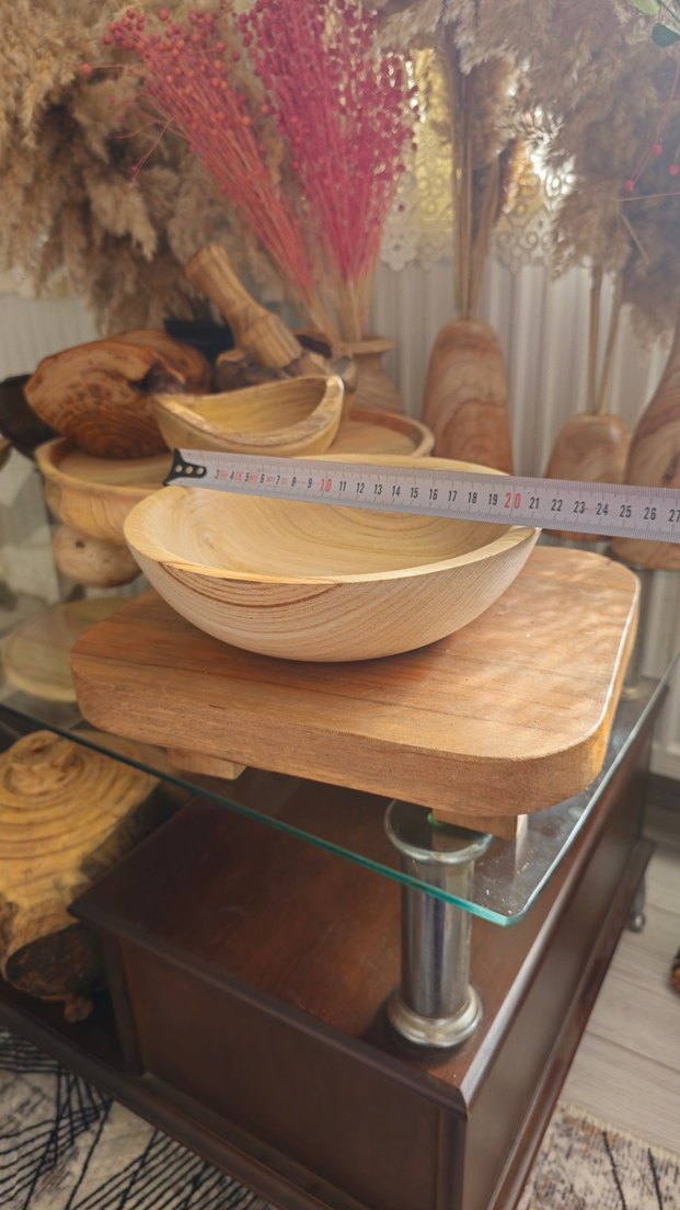 Bej Ahşap Kase - Görsel 5