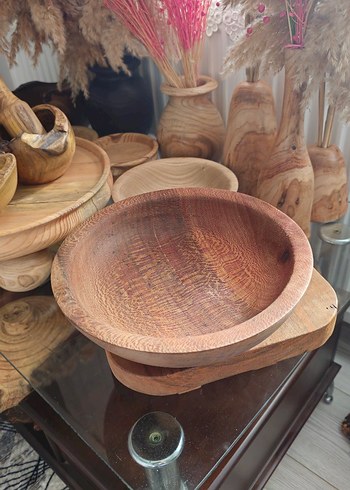 Koyu Kahverengi Ahşap Kase - Görsel 5