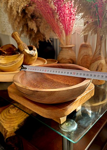 Koyu Kahverengi Ahşap Kase - Görsel 4