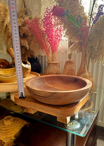 Koyu Kahverengi Ahşap Kase - Görsel 3