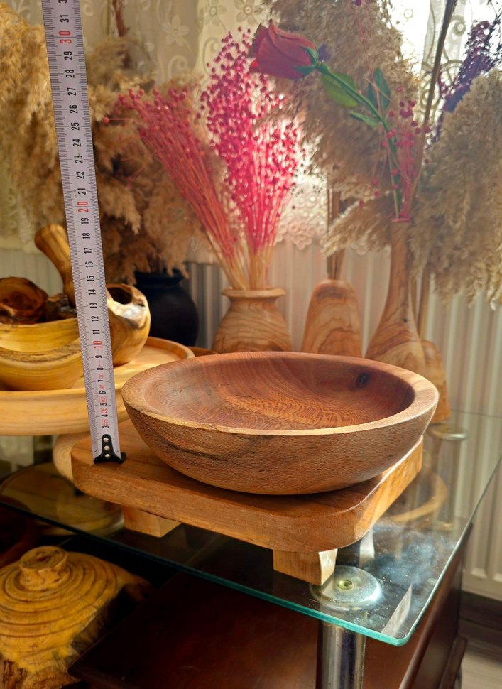 Koyu Kahverengi Ahşap Kase - Görsel 3