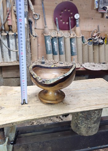 Koyu Kahverengi Ahşap ayaklı sununluk - Görsel 10