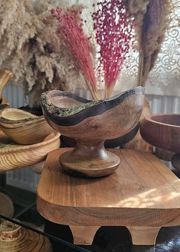 Koyu Kahverengi Ahşap ayaklı sununluk - Görsel 3