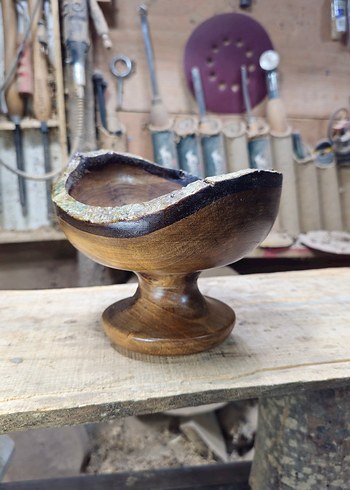 Koyu Kahverengi Ahşap ayaklı sununluk - Görsel 11